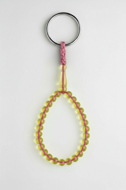 Amber Keychain - 25 Beads with Shahid & Spacers