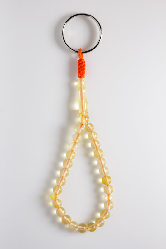 Amber Keychain - 25 Beads with Shahid & Spacers