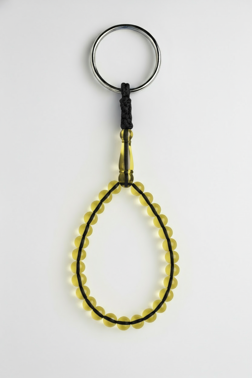 Amber Keychain - 25 Beads with Shahid & Spacers