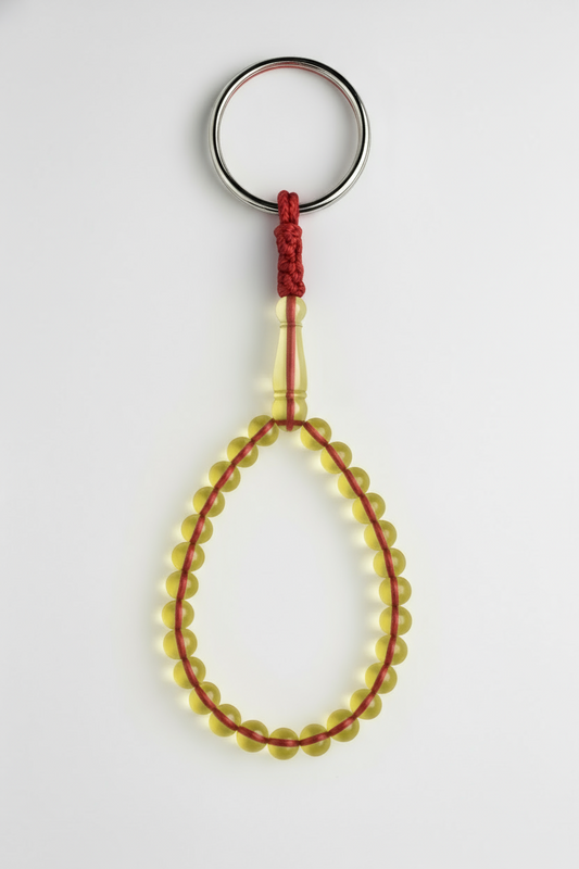 Amber Keychain - 25 Beads with Shahid & Spacers