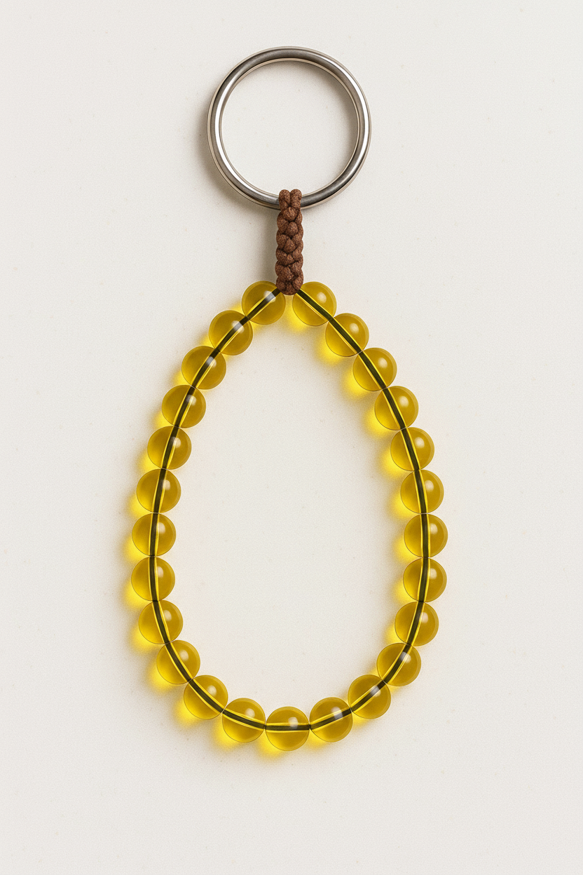 Amber Keychain – 25 Beads