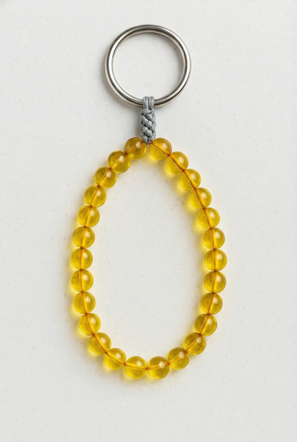 سلسلة مفاتيح من العنبر - سيقنتشر (25 خرزة)