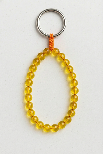 سلسلة مفاتيح من العنبر - سيقنتشر (25 خرزة)