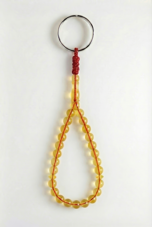 Amber Keychain - Signature + Shahid & Spacers (25 Beads)
