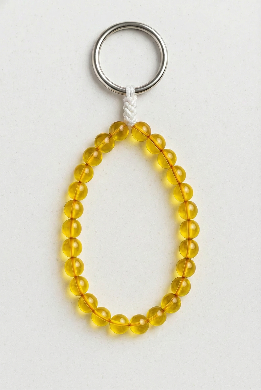 سلسلة مفاتيح من العنبر - سيقنتشر (25 خرزة)